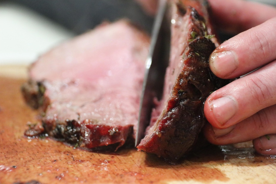 grass fed beef cuts on board